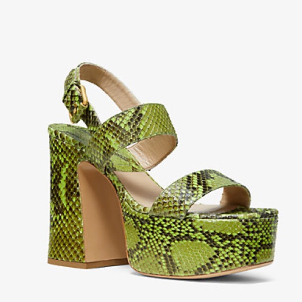 Michael Kors Collection Blair Genuine Python Snake Leather Size 41